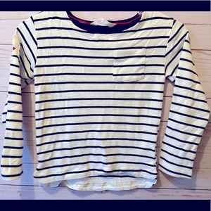 H&M kids Navy and White striped shirt size 6-8